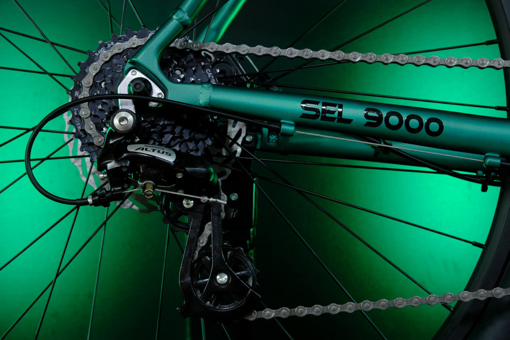 LORAK Sel 9000 8 sp Матовый Чёрный/Зелёный 19р (на рост 183-190)